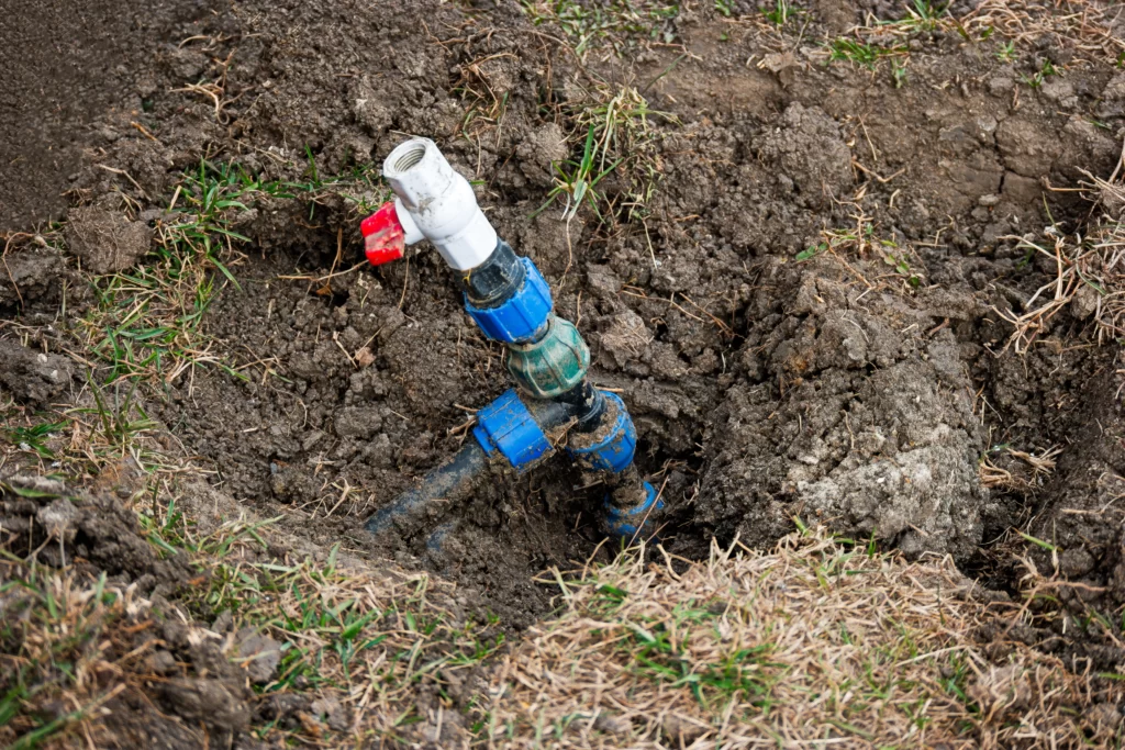 pipe irrigation damage